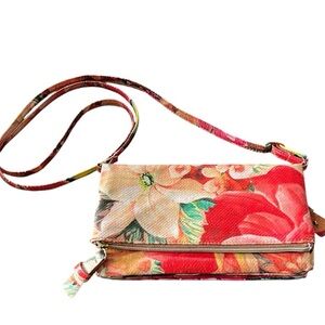Stella & Max made with love Floral purse w/adjustable strap body 9”wide 5” long